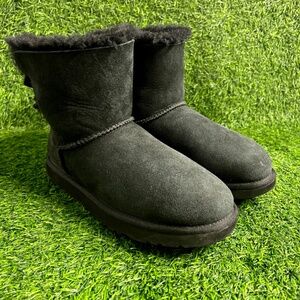 UGG Australia Mini Bailey Bow Black Boots